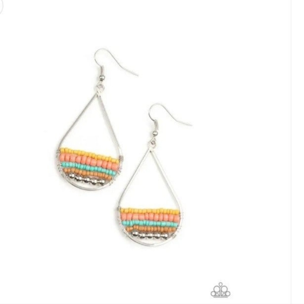 Mojave Mardi Gras MultiColor Earrings Fashion Jewelry -Paparazzi